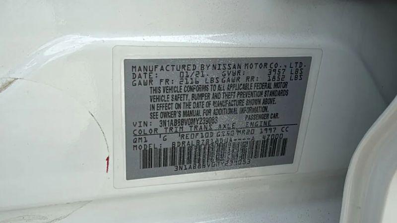 2021 Nissan Sentra S Xtronic CVT
