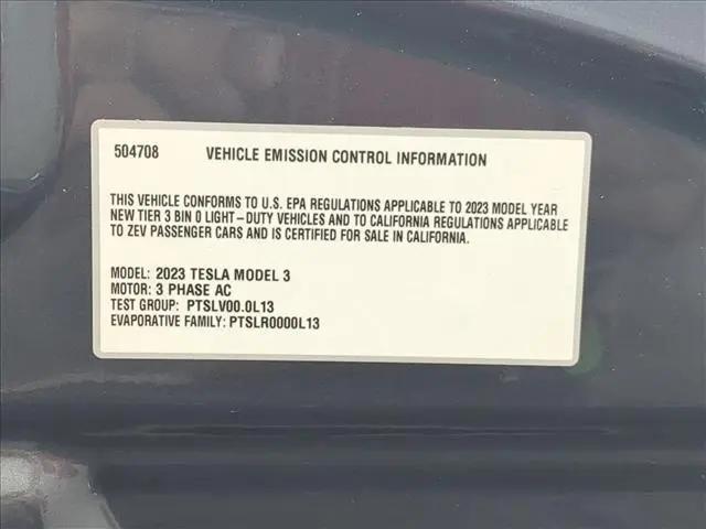 2023 Tesla Model 3 Rear-Wheel Drive