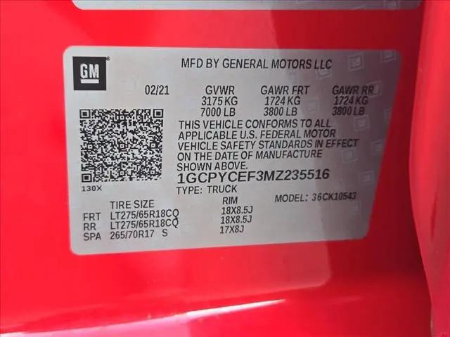 2021 Chevrolet Silverado 1500 4WD Crew Cab Short Bed Custom Trail Boss