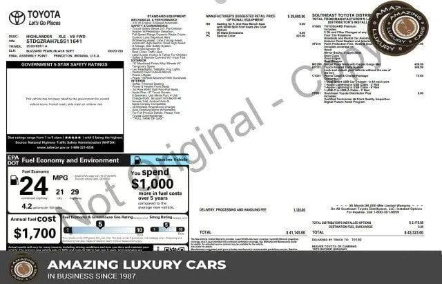 2020 Toyota Highlander XLE for sale in Snellville, GA