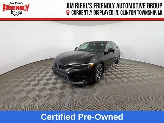 2022 Honda Civic EX-L for sale in CLINTON TOWNSHIP, MI
