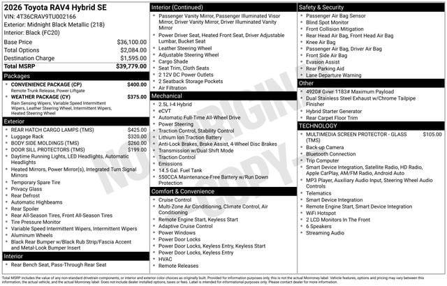 2026 Toyota RAV4 SE for sale in Joplin, MO