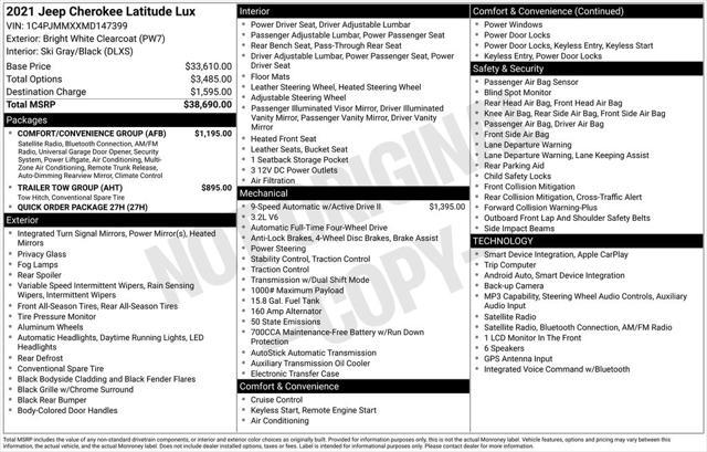 2021 Jeep Cherokee Latitude Lux 4x4