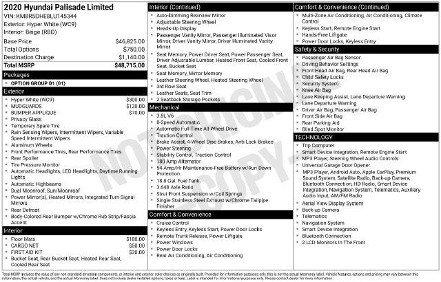 Used 2020 Hyundai Palisade Limited For Sale in Olive Branch, MS