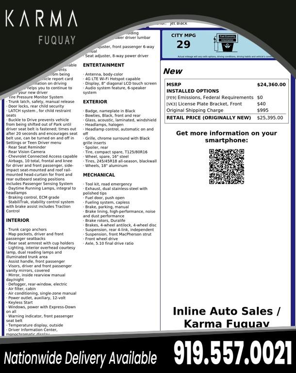 2021 Chevrolet Malibu FWD RS for sale in Fuquay-Varina, NC