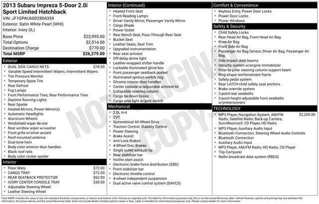 2013 Subaru Impreza 2.0i Sport Limited for sale in Castle Rock, CO