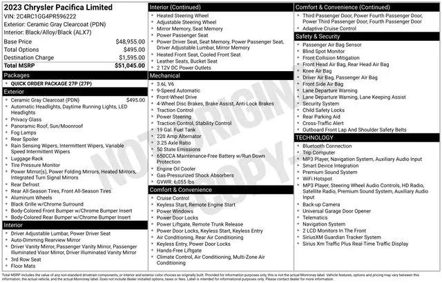 2023 Chrysler Pacifica Limited