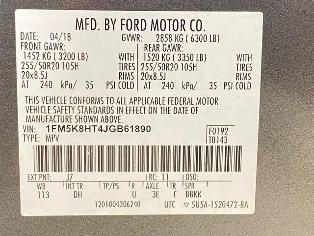 2018 Ford Explorer Platinum