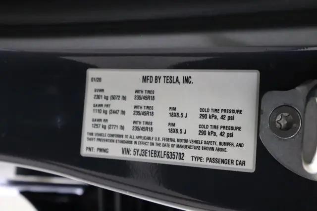 2020 Tesla Model 3 Long Range Dual Motor All-Wheel Drive