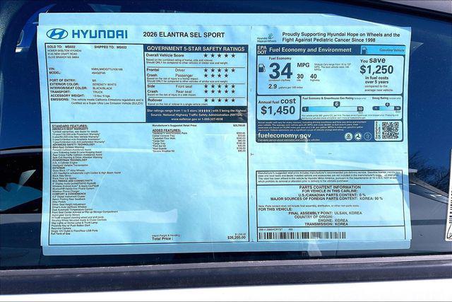 Used 2026 Hyundai Elantra SEL Sport For Sale in Olive Branch, MS
