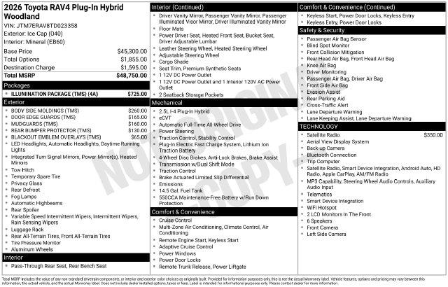 2026 Toyota RAV4 Plug-In Hybrid Woodland for sale in Joplin, MO