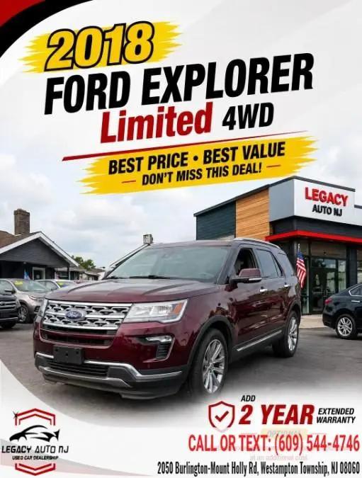 2018 Ford Explorer Limited for sale in Westampton Township, NJ
