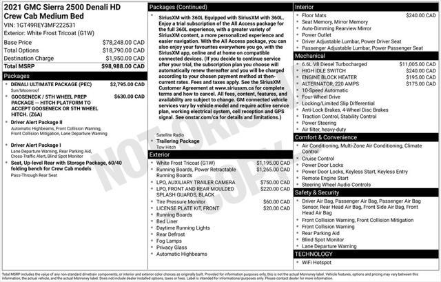 2021 GMC Sierra 2500HD Denali for sale in FARGO, ND