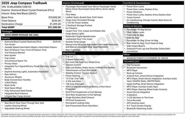 2020 Jeep Compass Trailhawk 4x4