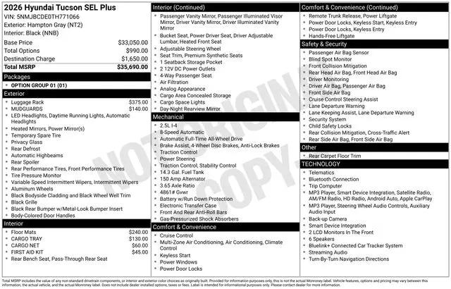 2026 Hyundai Tucson SEL Plus for sale in Willow Grove, PA
