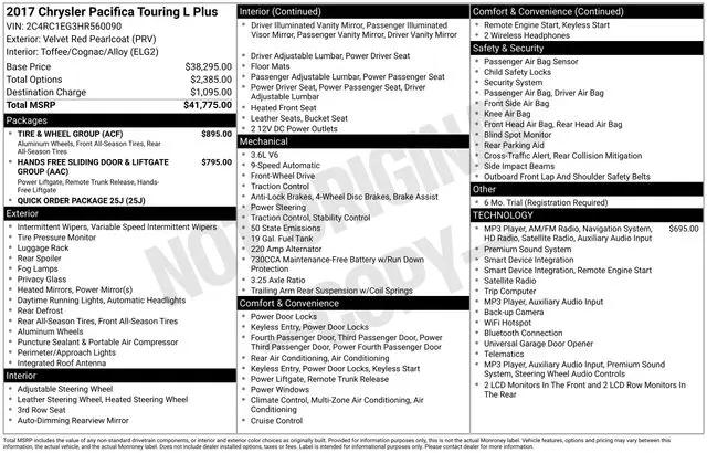 2017 Chrysler Pacifica Touring-L Plus