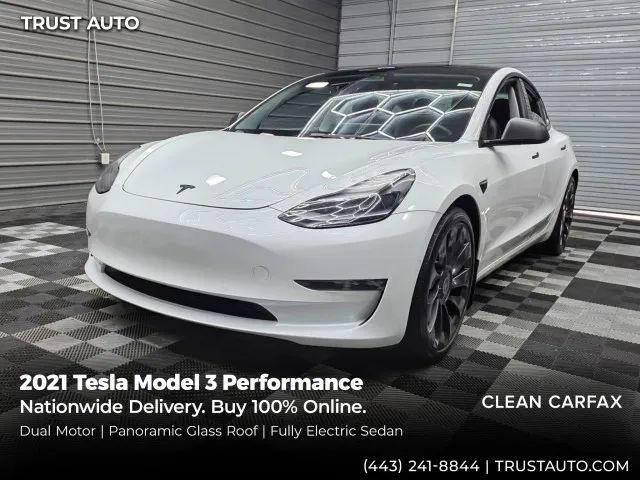 2021 Tesla Model 3 Performance Dual Motor All-Wheel Drive for sale in Sykesville, MD