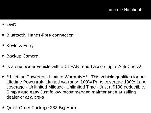 2023 Ram 1500 Big Horn Crew Cab 4x4 57 Box