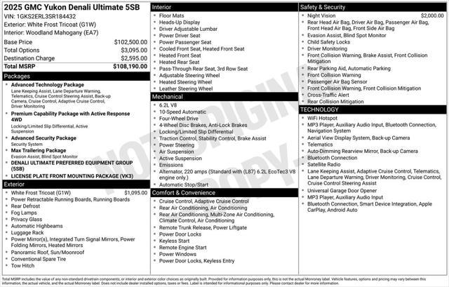 2025 GMC Yukon 4WD Denali Ultimate