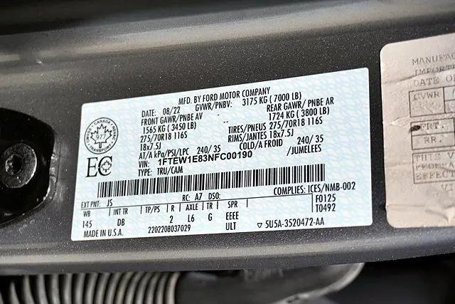 2022 Ford F-150 Tremor