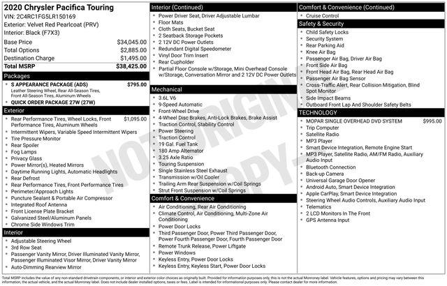 2020 Chrysler Pacifica Touring