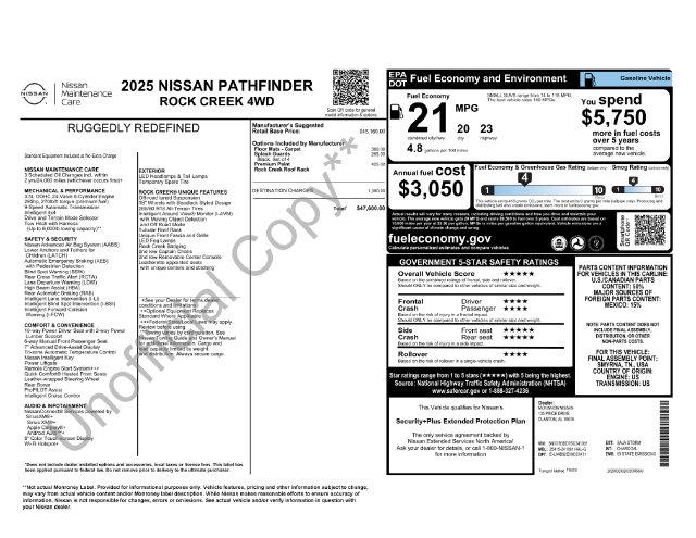 Used 2025 Nissan Pathfinder Rock Creek 4WD For Sale in Muscle Shoals, AL