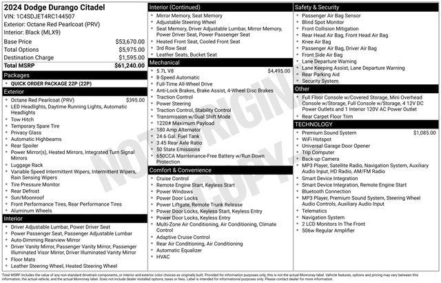 2024 Dodge Durango Citadel AWD