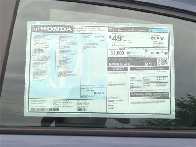 2026 Honda Civic Sport Touring