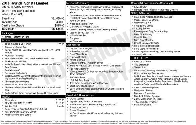 2018 Hyundai Sonata for sale near Norwalk, OH