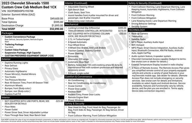 2023 Chevrolet Silverado 1500 4WD Crew Cab Standard Bed Custom for sale in Salt Lake City, UT