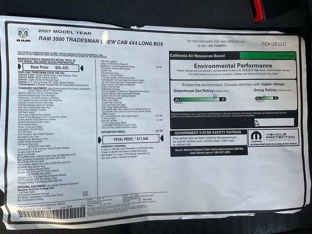 2027 Ram 3500 Tradesman