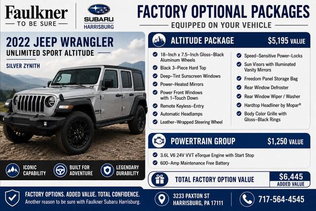 2022 Jeep Wrangler Unlimited Sport Altitude 4x4 2022 Jeep Wrangler Unlimited Sport Altitude 4x4