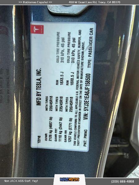 2018 Tesla Model 3 Mid Range