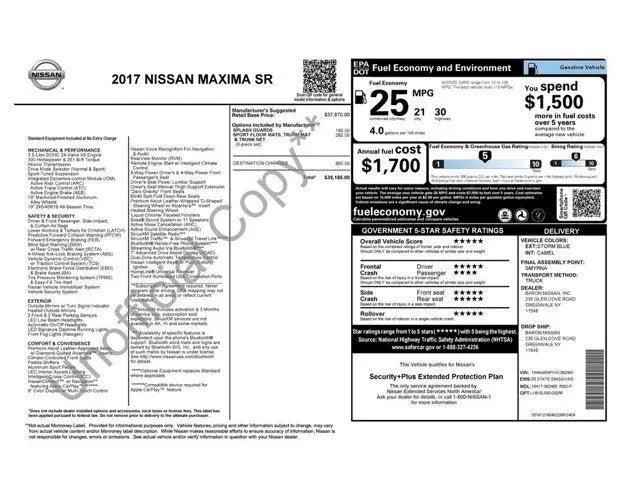2017 Nissan Maxima 3.5 SR for sale in Pataskala, OH