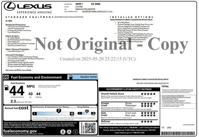 2025 Lexus ES 300h ES 300h