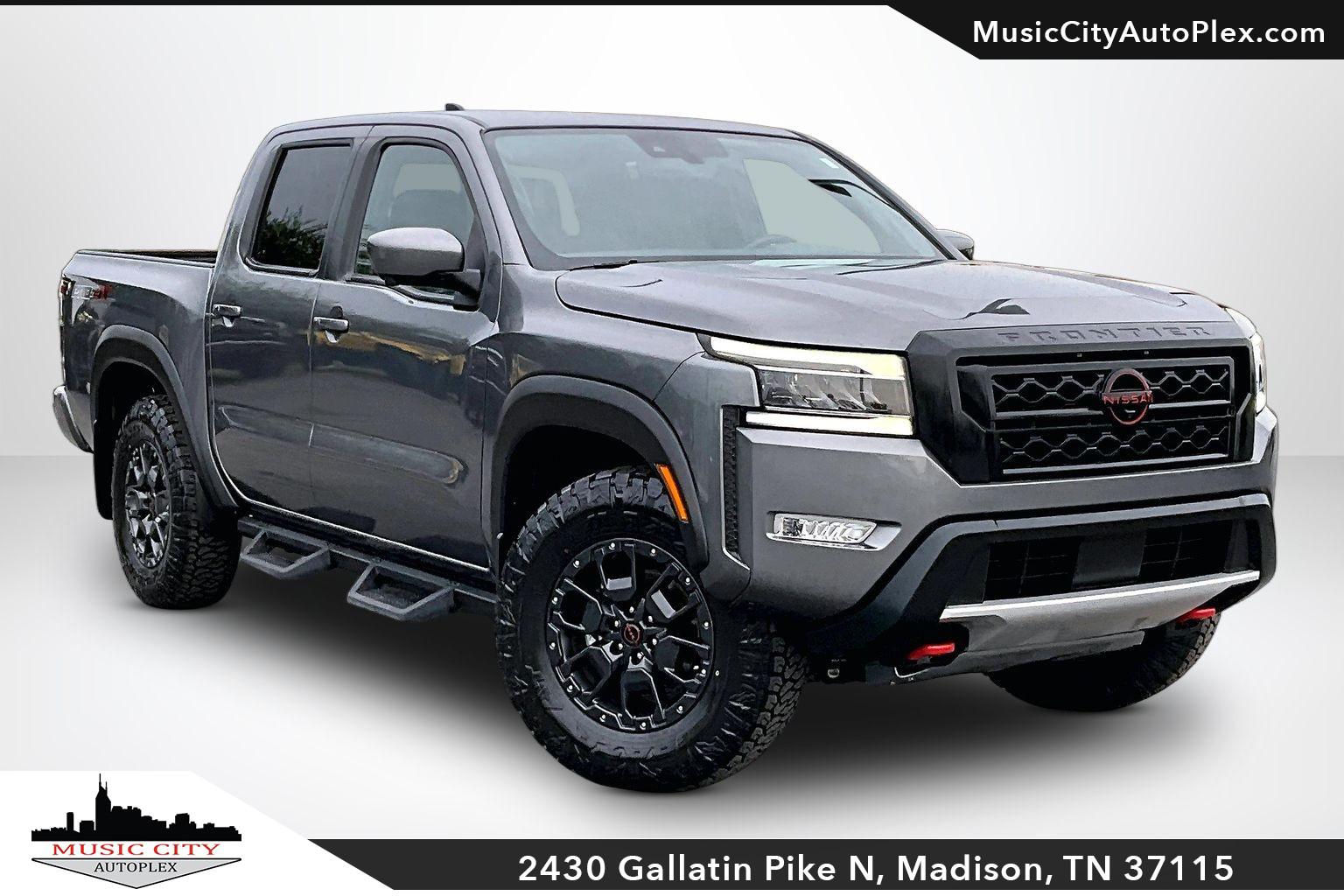 Gray (Gun Metallic) 2023 Nissan Frontier Pickup Truck Four-Wheel Drive Automatic