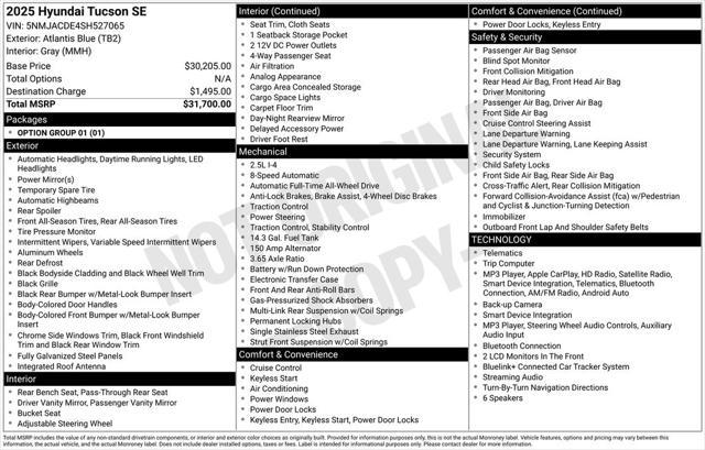 2025 Hyundai Tucson SE for sale in FARGO, ND