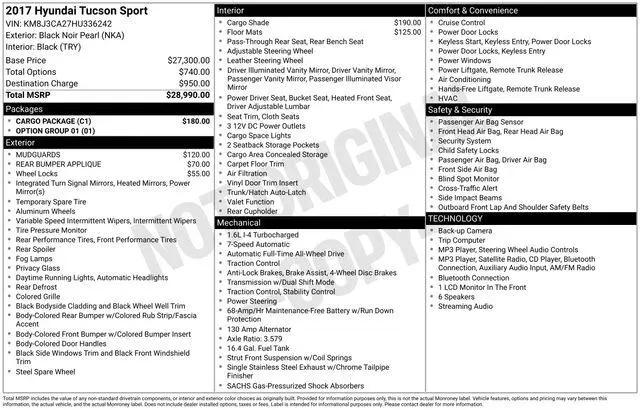2017 Hyundai Tucson Sport for sale in Raynham, MA