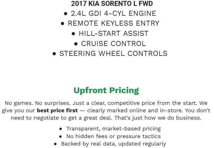 2017 Kia Sorento 2.4L L for sale in Green Bay, WI