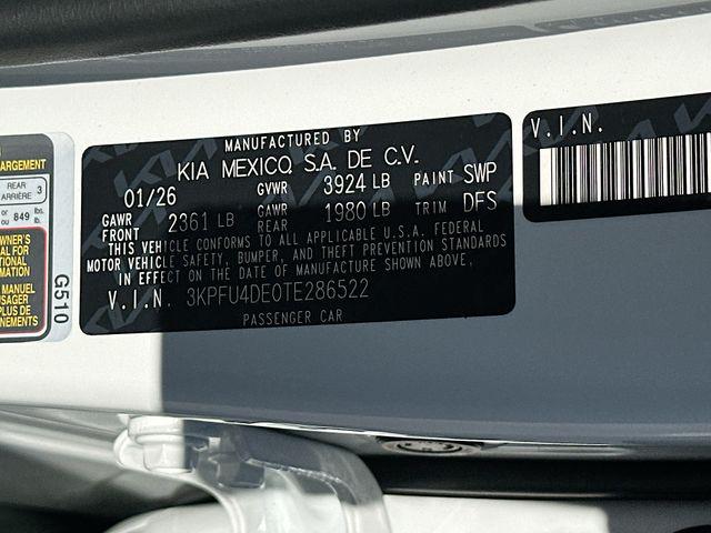 2026 Kia K4 EX