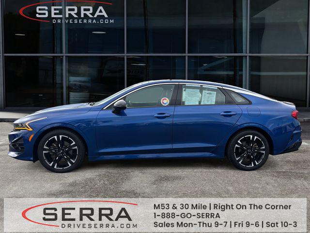 Sapphire Blue 2021 Kia K5 Sedan Front-Wheel Drive Automatic