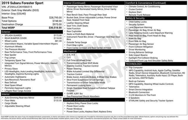 2019 Subaru Forester Sport for sale in FARGO, ND