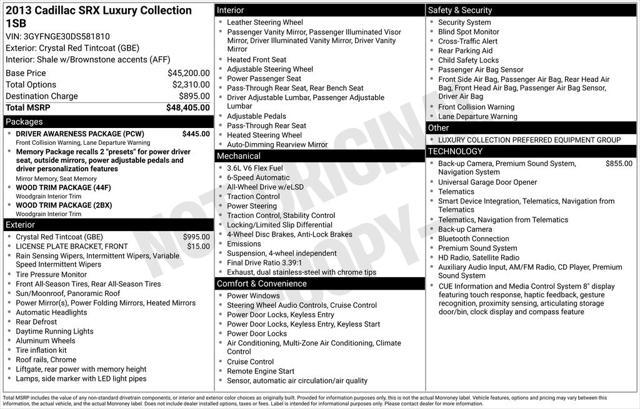 2013 Cadillac SRX Luxury Collection for sale in FARGO, ND