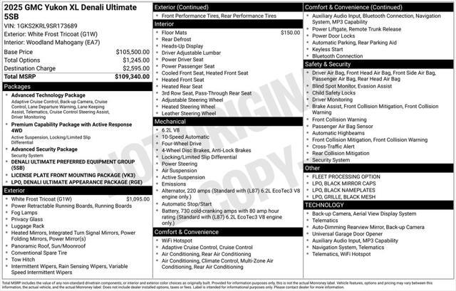 2025 GMC Yukon XL 4WD Denali Ultimate for sale in FARGO, ND
