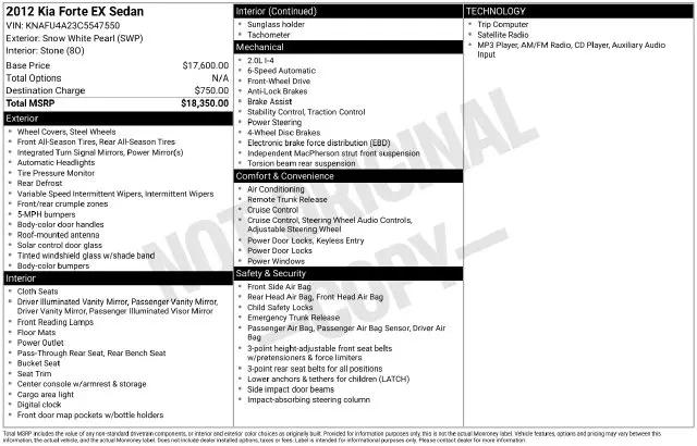2012 Kia Forte EX