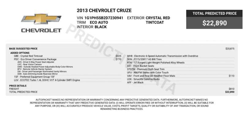 2013 Chevrolet Cruze ECO Auto for sale in Stafford, VA