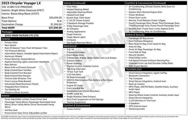 2023 Chrysler Voyager LX for sale in West Valley City, UT