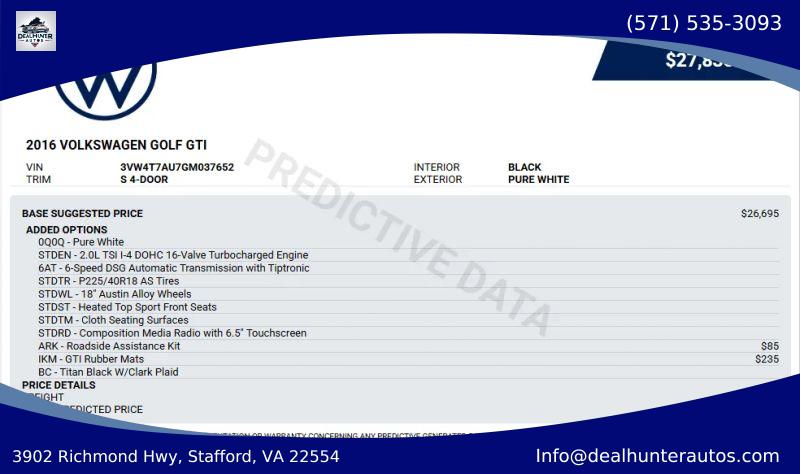 2016 Volkswagen Golf GTI S 4-Door for sale in Stafford, VA