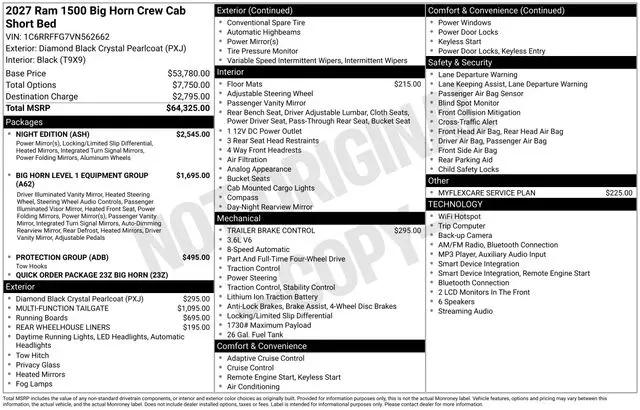 2027 Ram 1500 Big Horn