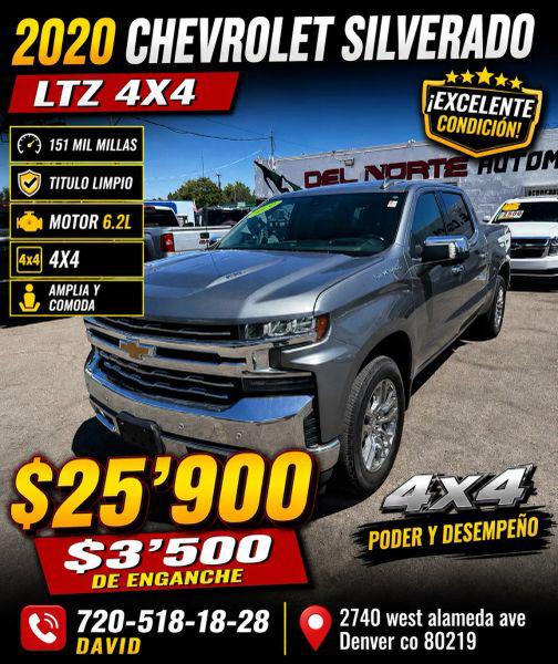 2020 Chevrolet Silverado 1500 4WD Crew Cab Short Bed LTZ for sale in Denver, CO
